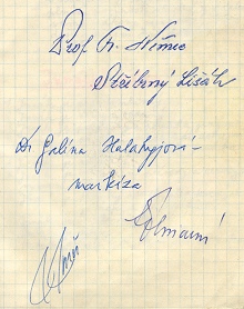 Autogramy z návštěvy činovníků na táboře v roce 1970