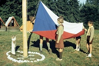 Na táboře u Zbyslavi v roce 1990