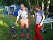 Večer bylo grilování